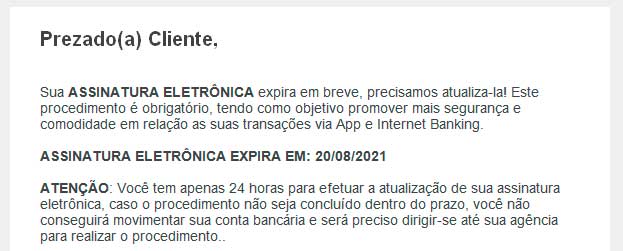 email falso corpo